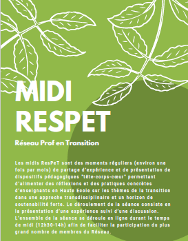 Lancement des midis ResPeT (en ligne)